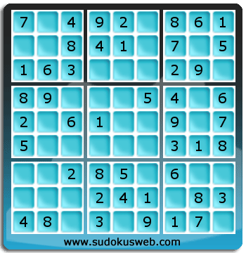 Sudoku de Niveau Très Facile Sudoku de Niveau Très Facile