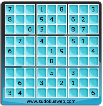 Sudoku von mittelmässiger höhe