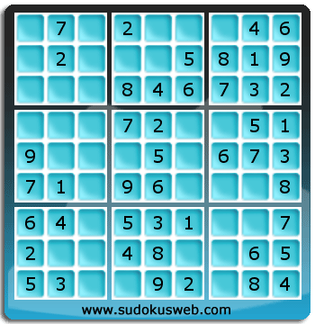Sudoku de Niveau Très Facile Sudoku de Niveau Très Facile