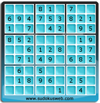 Nivel Muito Facil de Sudoku Nivel Muito Facil de Sudoku