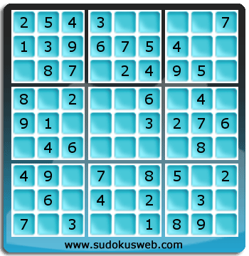 Sudoku de Niveau Très Facile Sudoku de Niveau Très Facile
