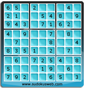 Nivel Muito Facil de Sudoku Nivel Muito Facil de Sudoku