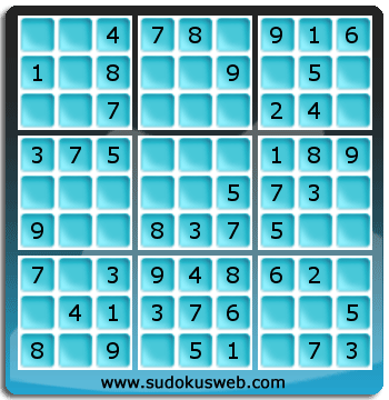 Sudoku de Niveau Très Facile Sudoku de Niveau Très Facile