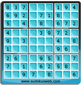 Sudoku de Niveau Très Facile Sudoku de Niveau Très Facile