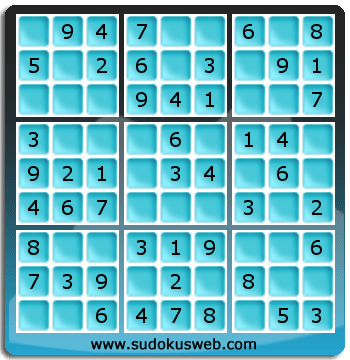 Sudoku de Niveau Très Facile