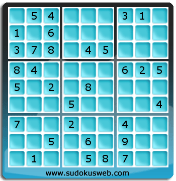 Sudoku von mittelmässiger höhe