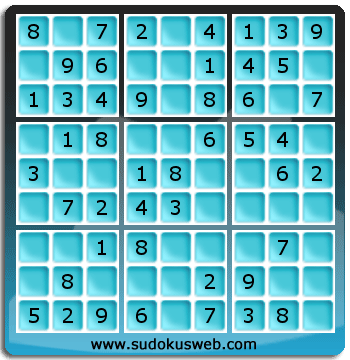 Sudoku de Niveau Très Facile Sudoku de Niveau Très Facile