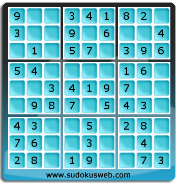 Sudoku de Niveau Très Facile Sudoku de Niveau Très Facile