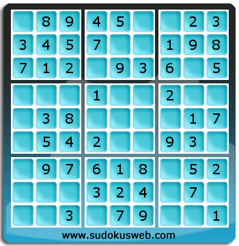 Nivel Muito Facil de Sudoku Nivel Muito Facil de Sudoku