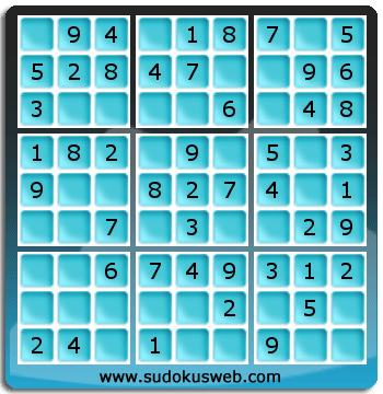 Nivel Muito Facil de Sudoku