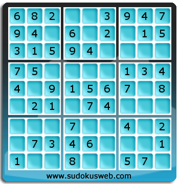 Sudoku de Niveau Très Facile Sudoku de Niveau Très Facile