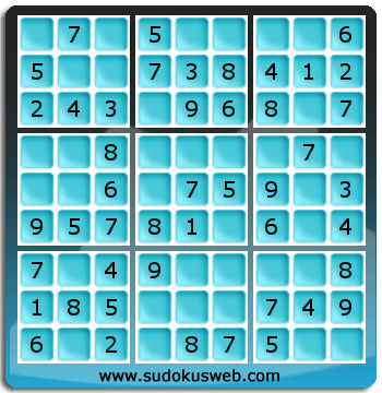 Sudoku de Niveau Très Facile Sudoku de Niveau Très Facile