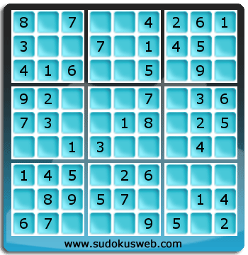 Sudoku de Niveau Très Facile Sudoku de Niveau Très Facile