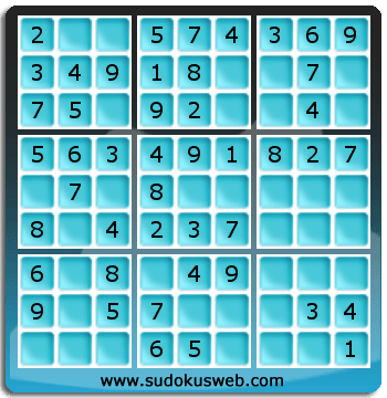 Sudoku de Niveau Très Facile Sudoku de Niveau Très Facile