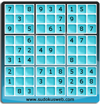 Sudoku de Niveau Très Facile Sudoku de Niveau Très Facile