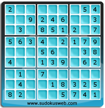 Sudoku de Niveau Très Facile Sudoku de Niveau Très Facile