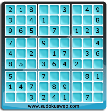 Sudoku de Niveau Très Facile Sudoku de Niveau Très Facile