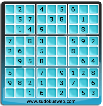 Sudoku von sehr einfacher höhe