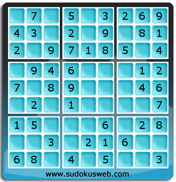 Nivel Muito Facil de Sudoku Nivel Muito Facil de Sudoku