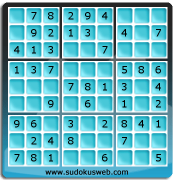 Sudoku de Nivel Muy Fácil Sudoku de Nivel Muy Fácil
