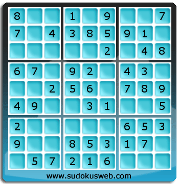 Sudoku de Niveau Très Facile Sudoku de Niveau Très Facile