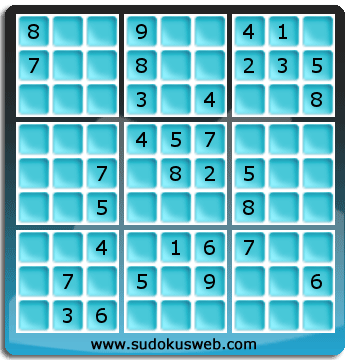 Sudoku von mittelmässiger höhe