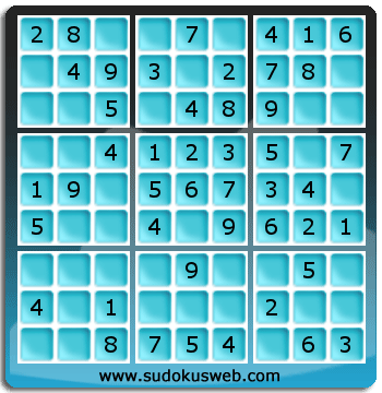 Sudoku de Niveau Très Facile Sudoku de Niveau Très Facile