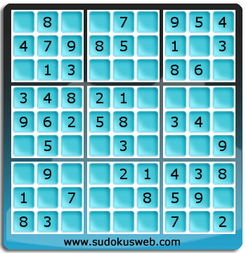 Nivel Muito Facil de Sudoku Nivel Muito Facil de Sudoku
