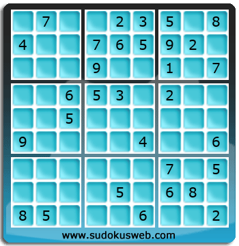 Sudoku von mittelmässiger höhe