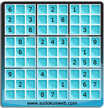 Sudoku von mittelmässiger höhe