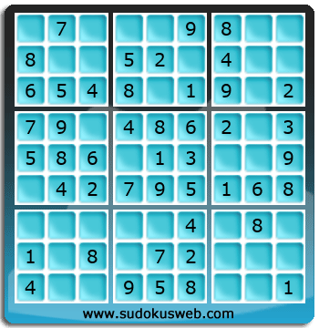 Sudoku de Nivel Muy F&aacute;cil