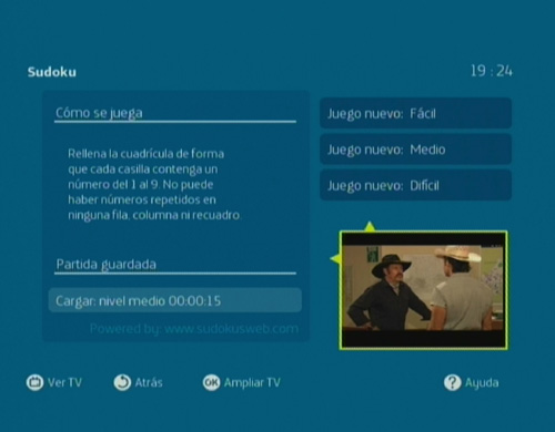 SudokusWeb auf Movistar TV